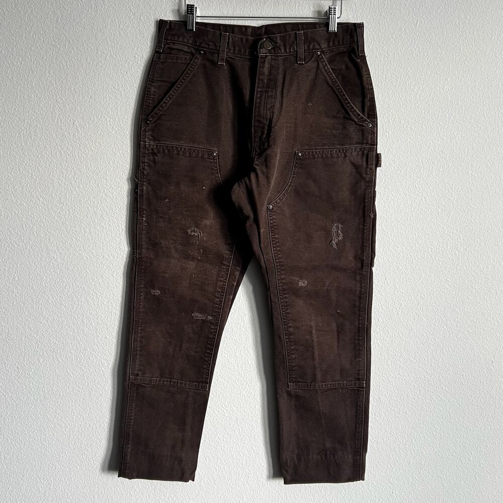Carhartt B136 DKB brown double knee work wear carpenter pants